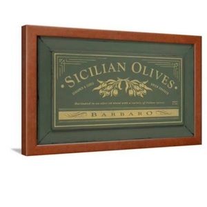 Sicilian Olives by Angela Staehling Framed Artwork